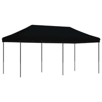 vidaXL fekete összecsukható felugró rendezvénysátor 580x292x315 cm 1