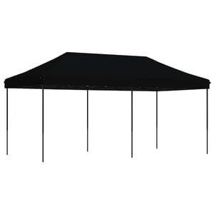 vidaXL fekete összecsukható felugró rendezvénysátor 580x292x315 cm