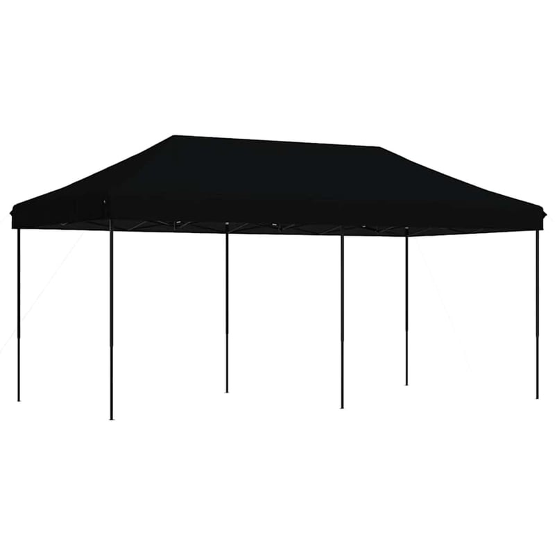 vidaXL fekete összecsukható felugró rendezvénysátor 580x292x315 cm