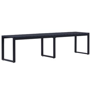 Záhradná lavička vidaXL z polystyrénovej dosky, 180 cm – čierna