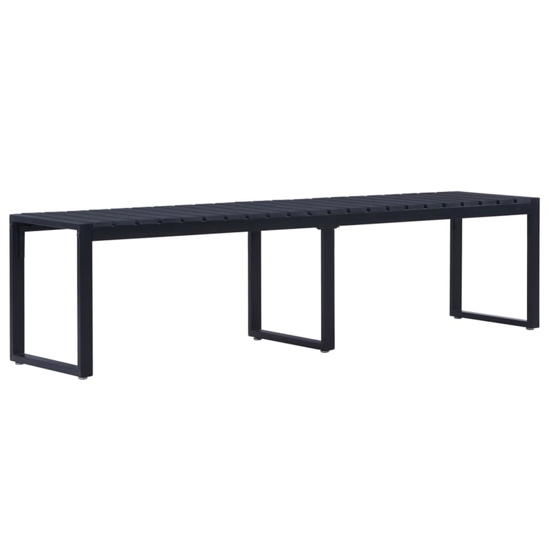 vidaXL fekete polisztirol kerti pad 180 cm