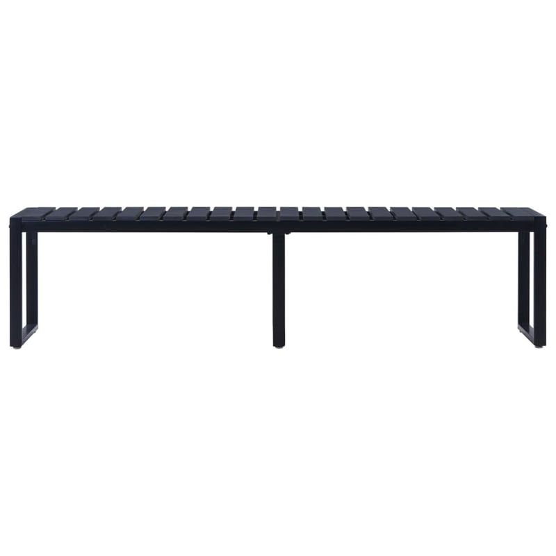 vidaXL fekete polisztirol kerti pad 180 cm
