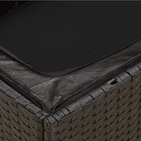 vidaXL fekete polyrattan kerti sarokkanapé párnákkal 8
