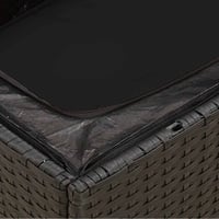 vidaXL fekete polyrattan kerti sarokkanapé párnákkal 9