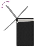 vidaXL fekete polyrattan szennyeskosár 2 rekesszel 53x33x57 cm 7