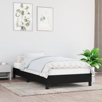 vidaXL fekete szövet ágykeret 90x200 cm matrac nélkül 2