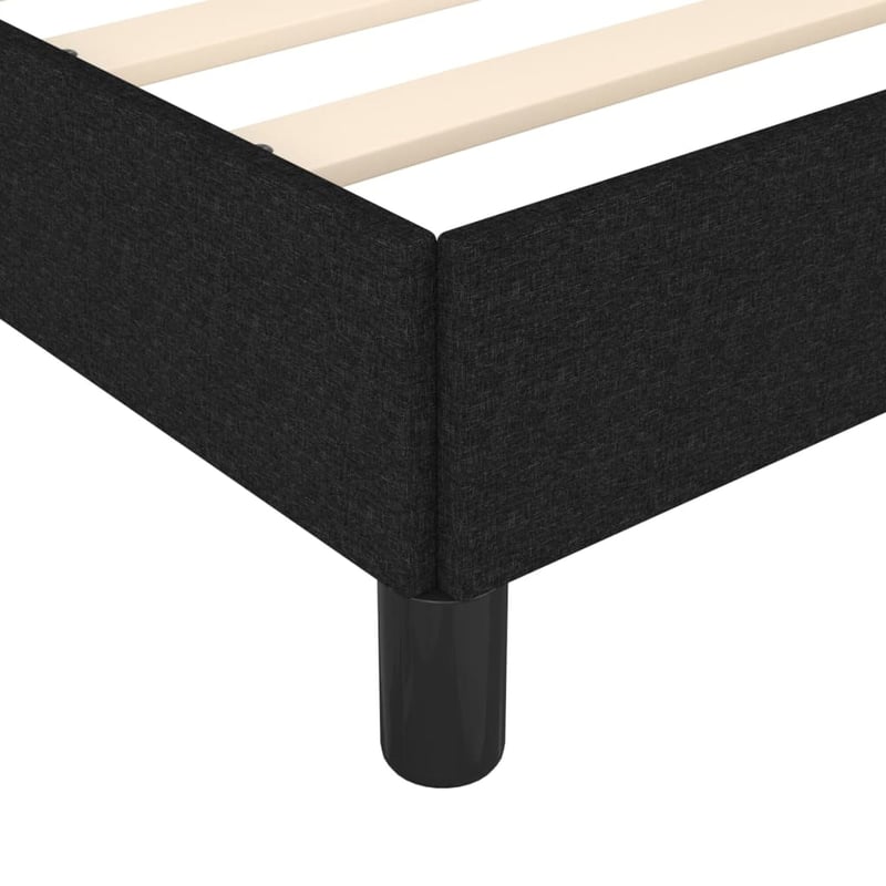 vidaXL fekete szövet ágykeret 90x200 cm matrac nélkül