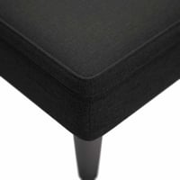 vidaXL Crni tekstilni trosjed s jastukom i naslonom za ruku na desnoj strani – Udobna sofa za dnevni boravak 7