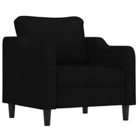vidaXL Fekete Szövet Kanapéfotel 60 cm Széles Kényelmes Ülőbútor Nappali Fotel 1
