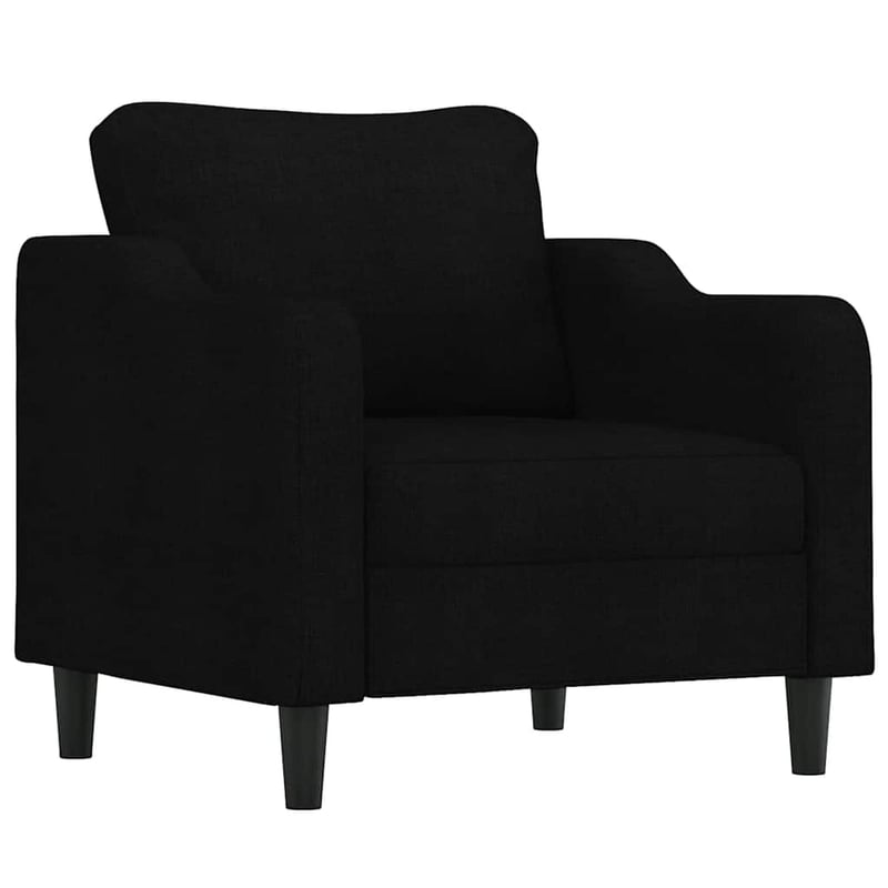 vidaXL Fekete Szövet Kanapéfotel 60 cm Széles Kényelmes Ülőbútor Nappali Fotel