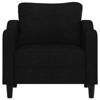 vidaXL Fekete Szövet Kanapéfotel 60 cm Széles Kényelmes Ülőbútor Nappali Fotel 3