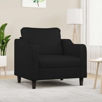 vidaXL Fekete Szövet Kanapéfotel 60 cm Széles Kényelmes Ülőbútor Nappali Fotel 2