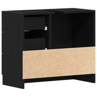 vidaXL fekete tölgy mosdószekrény 63x30x54 cm szerelt 8