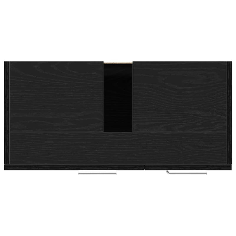 vidaXL fekete tölgy mosdószekrény 63x30x54 cm szerelt