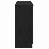 vidaXL Fekete tölgy széf 90,5x30x70 cm fából 7