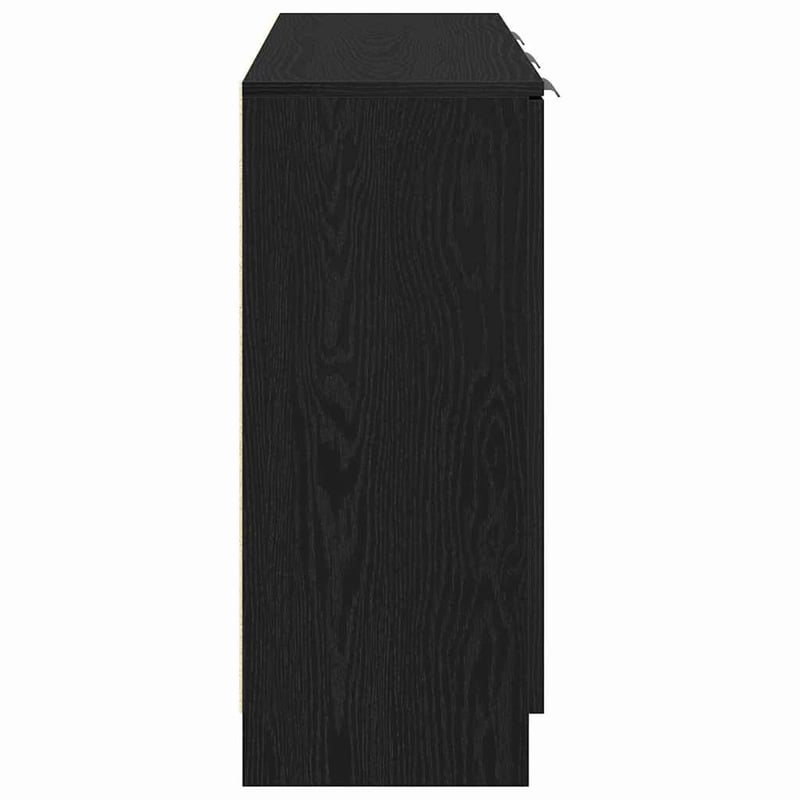 vidaXL Fekete tölgy széf 90,5x30x70 cm fából