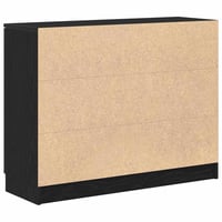 vidaXL Fekete tölgy széf 90,5x30x70 cm fából 8