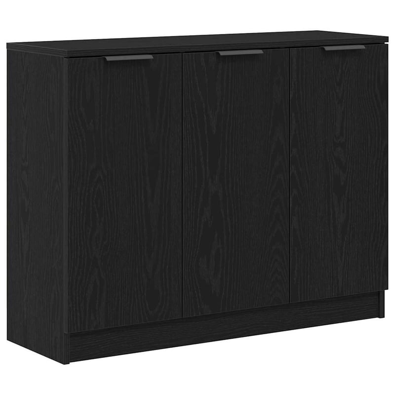 vidaXL Fekete tölgy széf 90,5x30x70 cm fából
