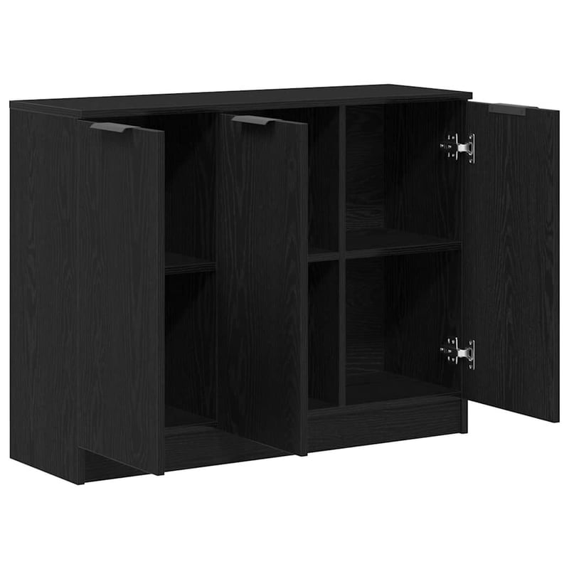 vidaXL Fekete tölgy széf 90,5x30x70 cm fából