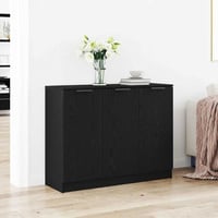 vidaXL Fekete tölgy széf 90,5x30x70 cm fából 2