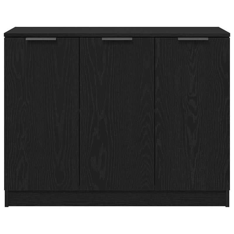 vidaXL Fekete tölgy széf 90,5x30x70 cm fából