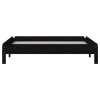 vidaXL fekete tömör fenyőfa egymásra rakható ágy 80x200 cm 8