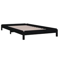 vidaXL fekete tömör fenyőfa egymásra rakható ágy 80x200 cm 7