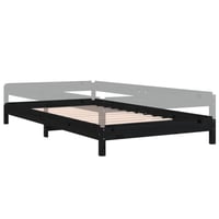 vidaXL fekete tömör fenyőfa egymásra rakható ágy 80x200 cm 6