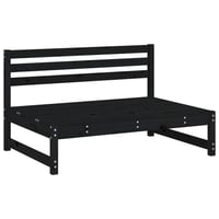 vidaXL fekete tömör fenyőfa középső kanapé 120x80 cm 3