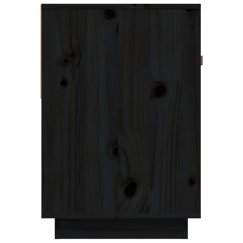 vidaXL fekete TV-szekrény 90x40x60 cm tömör fenyőből