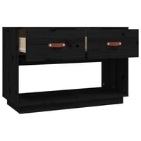 vidaXL fekete TV-szekrény 90x40x60 cm tömör fenyőből 8