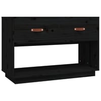 vidaXL fekete TV-szekrény 90x40x60 cm tömör fenyőből 1