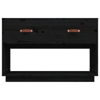 vidaXL fekete TV-szekrény 90x40x60 cm tömör fenyőből 6