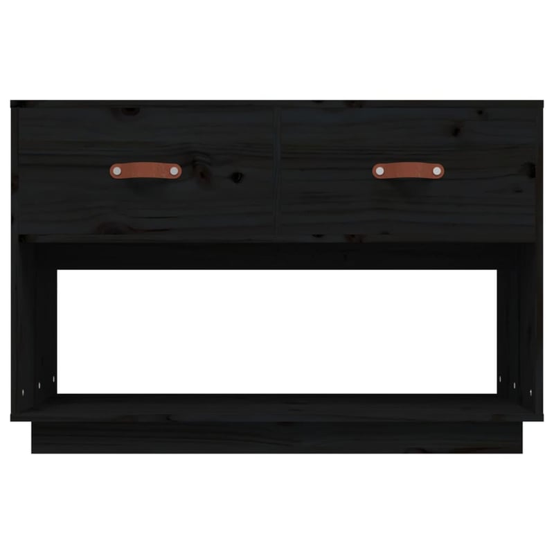 vidaXL fekete TV-szekrény 90x40x60 cm tömör fenyőből