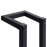vidaXL fekete vas törölközőtartó 60 cm magas 7