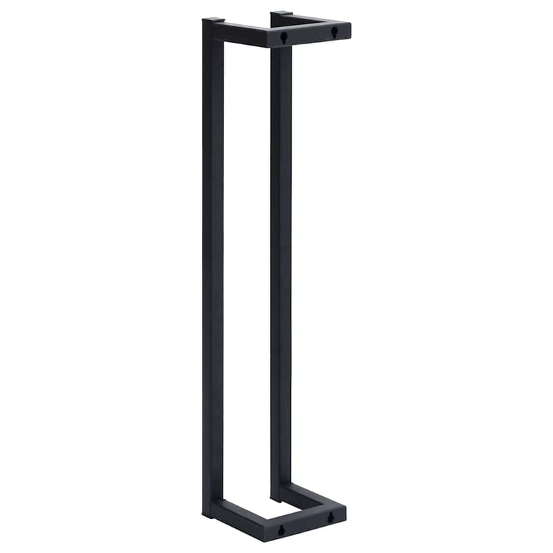 vidaXL fekete vas törölközőtartó 60 cm magas