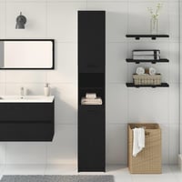 vidaXL Fürdőszoba Szekrény Fekete Tölgy 188,5 cm Magas 4
