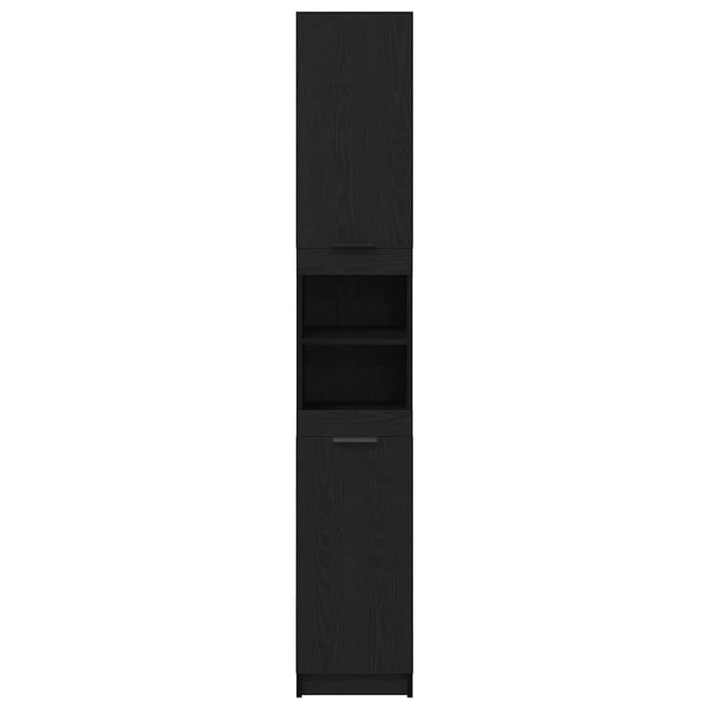 vidaXL Fürdőszoba Szekrény Fekete Tölgy 188,5 cm Magas