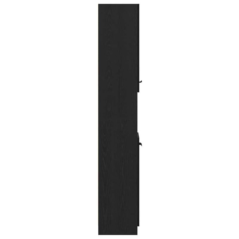 vidaXL Fürdőszoba Szekrény Fekete Tölgy 188,5 cm Magas