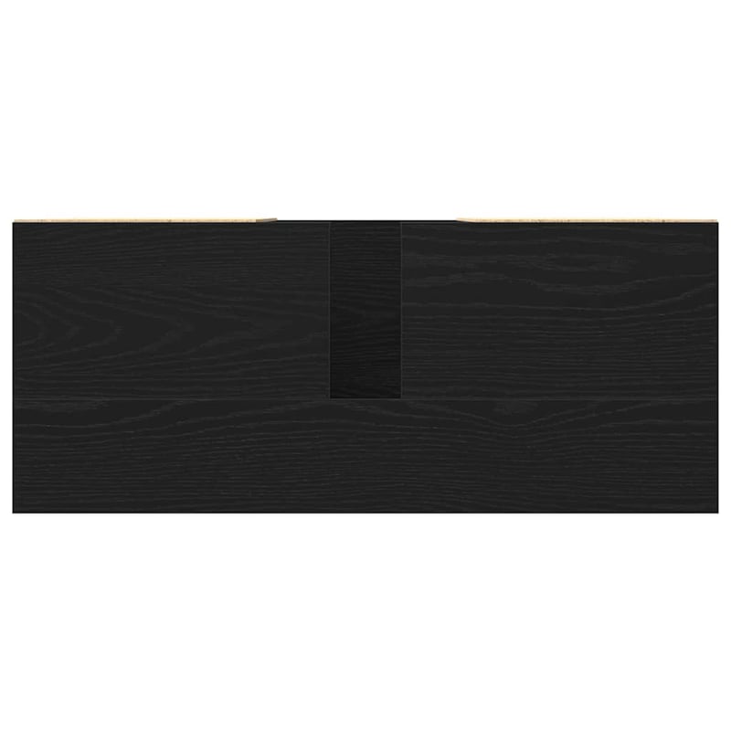 vidaXL Fürdőszobai mosdószekrény Fekete tölgy 80x33x60 cm