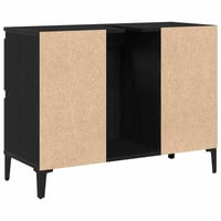 vidaXL Fürdőszobai mosdószekrény Fekete tölgy 80x33x60 cm 6