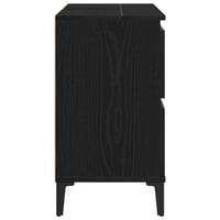 vidaXL Fürdőszobai mosdószekrény Fekete tölgy 80x33x60 cm 8