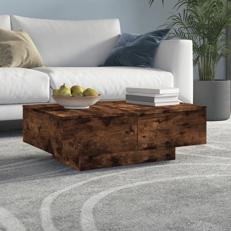vidaXL füstös tölgy dohányzóasztal 90x60x31 cm