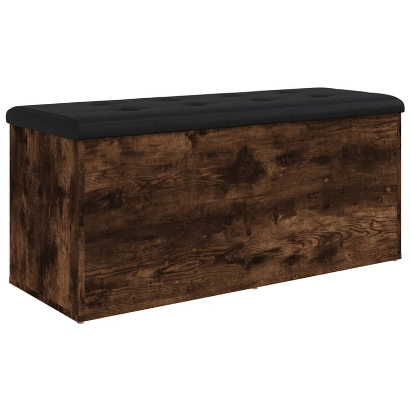 vidaXL füstös tölgy szerelt fa tárolópad 102x42x45 cm