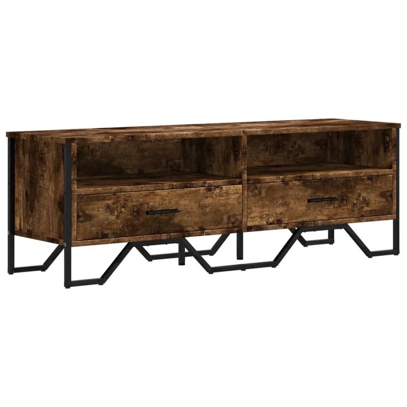 vidaXL füstös tölgy TV-szekrény 122x34x41 cm szerelt