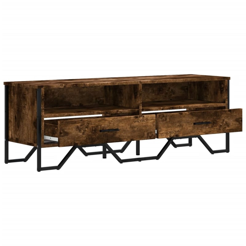 vidaXL füstös tölgy TV-szekrény 122x34x41 cm szerelt