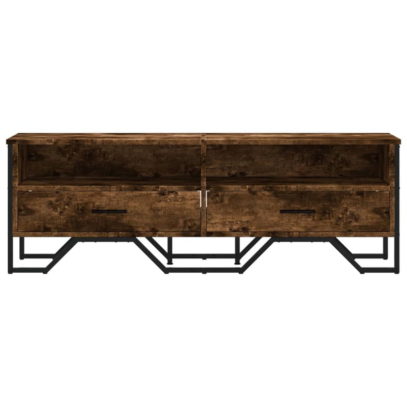vidaXL füstös tölgy TV-szekrény 122x34x41 cm szerelt