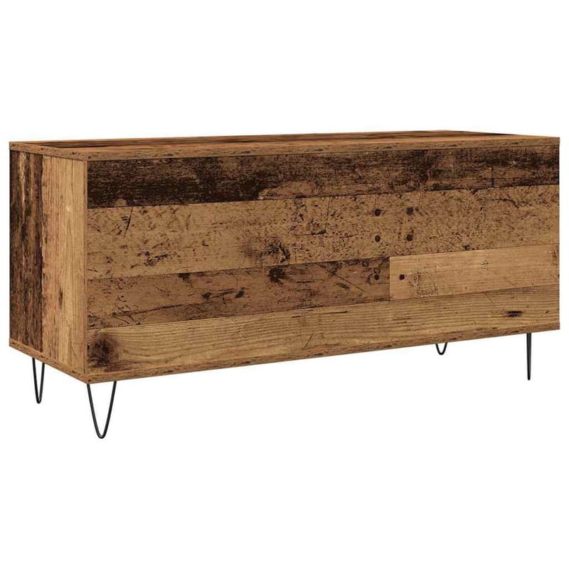 vidaXL Hanglemez szekrény polcokkal régi fa stílusban 100x38x48cm