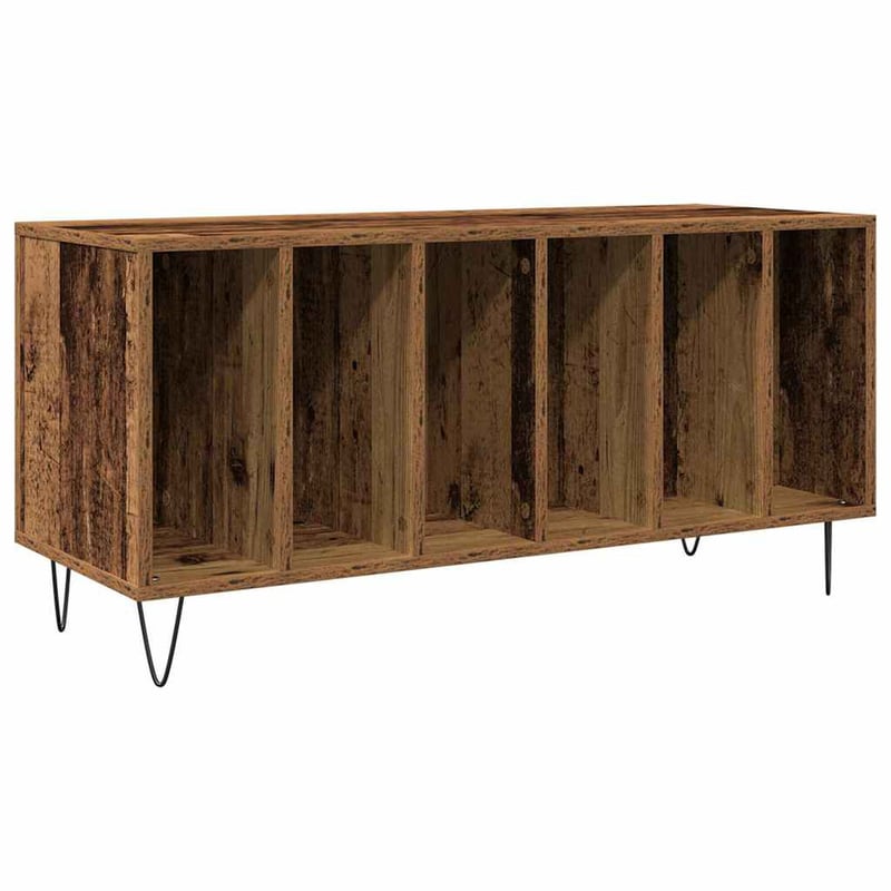 vidaXL Hanglemez szekrény polcokkal régi fa stílusban 100x38x48cm