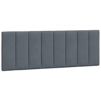 vidaXL Hanko 140 cm sötétszürke bársony fejtámla párna 1